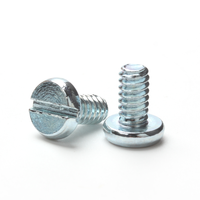 Vis à tête cylindrique fendue en acier au carbone de qualité 2, zinguées, filetage en pouces, norme ASME B18.6.3