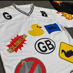 Camiseta extragrande transpirable de ajuste holgado personalizada, camisetas extragrandes de malla con diseños personalizados, ropa de fútbol, camiseta cuadrada de baloncesto y fútbol - Product Image 4