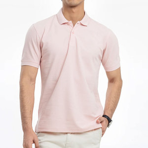 Camiseta Polo Rosa de Venta Caliente, Ligera, de Mezcla de Algodón, Tejido Transpirable, Manga Corta, Moderna, para Uso Diario - Product Image 1