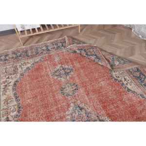 Turkish <b>Runner</b> Rug 0.6x10.5 ft (19x321 cm), Vintage <b>Red</b> Camouflage Rug - Product Image 5