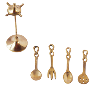 Soporte de espátulas giratorio de latón plegable moderno y sencillo, para encimera o pared, gancho de cocina, estante de almacenamiento, suministro del fabricante - Product Image 6