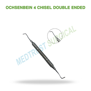 Ochsenbein 3 Chisel, instrument chirurgical dentaire à double extrémité en acier inoxydable pour la chirurgie parodontale et buccale - Product Image 2