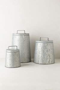 Ensemble de bidons à couvercle en laiton et bois pour le stockage de cuisine Conteneurs décoratifs Boîtes en métal avec couvercles en bois - Product Image 6