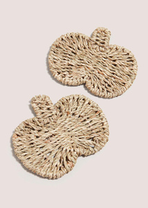 Natural Placemat Seagrass Woven <b>Table</b> <b>Coaster</b> Pumpkin <b>Coaster</b> For <b>Table</b> Decor - Product Image 2