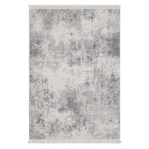 Alfombra de lazo tejido moderno Konfor Bastia 1277, punto suave gris crema hecho de polipropileno duradero - Product Image 3