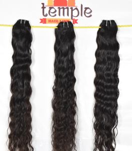Indian 100% Paquete sin procesar Máquina virgen Procesamiento de trama doble Ninguno Color natural Negro Mujeres Extensiones de cabello humano baratas - Product Image 2