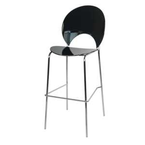 Ensemble moderne de 4 tabourets de bar avec pieds en métal chromé pour cuisine de ferme, bar à domicile, salle à manger d'hôtel, utilisation en extérieur ou en salle de sport - Product Image 6