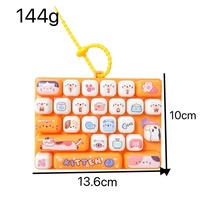 Clavier mécanique anti-stress créatif et mignon à 26 touches, jouet de décompression, porte-clés à bouton de doigt
