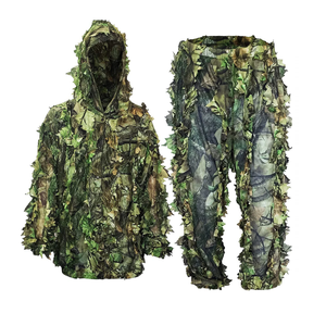 Combinaison de chasse imperméable respirante coupe-vent Green Leaf 3D Ghillie Pantalon durable à séchage rapide Vêtements tactiques d'hiver pour - Product Image 3
