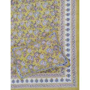 King Size 100% Cotton Hand Block Printed Double Bedsheet Pillow Covers Eco-Friendly Floral <b>Comforter</b> <b>Set</b> for Home 3pcs <b>Set</b> - Product Image 1