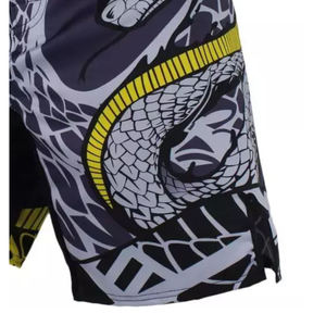 Shorts de boxe décontractés en toile respirante à 4 sens extensible, personnalisés, sublimés, imprimés, avec cordon de serrage, pour hommes, mi-cuisse, grappling - Product Image 6
