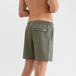 <b>Men's</b> High Street Board <b>Shorts</b> New Arrival Green Black Navy Solid Pattern <b>Elastic</b> <b>Waist</b> Drawstring Closure Split Sides Two Side - Product Image 6