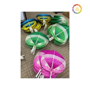 Abanico de mano de bambú tradicional portátil con papel artístico Ideal para exposiciones y regalos corporativos - Product Image 5