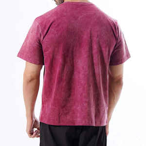 T-shirts pour hommes en gros, lavage à l'acide, haute qualité, style personnalisé, décontracté, uni, manches courtes, meilleurs matériaux, coton, grande taille, en solde - Product Image 4