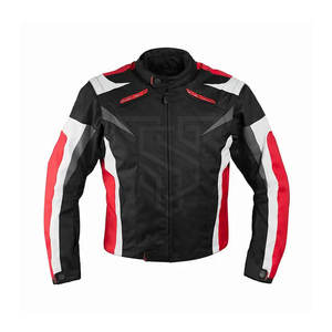 Meilleure qualité de veste de sport pour moto et course automobile en cuir de qualité respirante avec support dorsal - Product Image 1