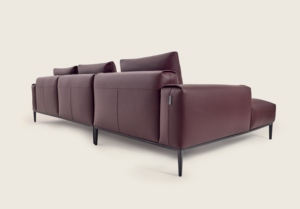 Canapé modulaire sectionnel Breda trois places de haute qualité italien moderne Revêtement en cuir véritable Vert clair Mall - Product Image 5