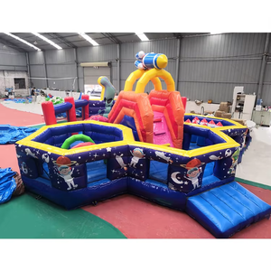 Commercial Outdoor Bounce House <b>Slide</b> Adults PVC <b>Inflatable</b> Double <b>Water</b> <b>Slide</b> Amusement Park Use Large Capacity - Product Image 1