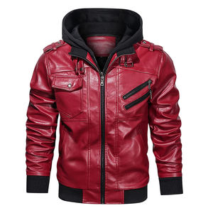 แจ็คเก็ตหนังนักขี่มอเตอร์ไซค์ดีไซน์เข้ารูปแฟชั่นใหม่ปี 2020 สำหรับผู้ชาย พร้อมสีสัน แจ็คเก็ตหนังแท้สำหรับผู้ใหญ่ ขายส่ง - Product Image 2