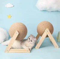 Planche à gratter pour chat et boule à gratter, résistante à l'usure et sans peluches, jouet pour chat pour affûter les griffes et s'occuper de soi-même.
