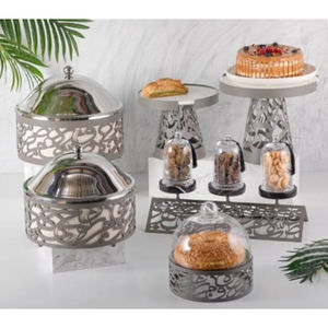 Olla para servidor de alimentos, olla de diseñador de Metal, olla caliente martillada de acero inoxidable con tapa de Luna, decoración de mesa en precio razonable, ollas para cazuelas - Product Image 4