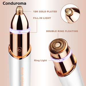 Conduroma 2024 vente chaude USB Rechargeable indolore rouge à lèvres taille 2 en 1 épilation électrique du visage pour les femmes - Product Image 5