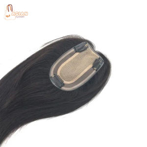 Alta calidad 100% brasileño recto V parte Cierre de Base de seda para peluca de pelo Remy para mujeres en varios colores 18 pulgadas - Product Image 1