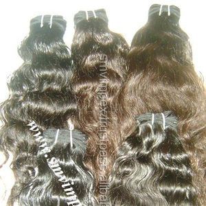 Venta caliente Virgen Remy indio cabello humano trama máquina doble trama 100g pelos crudos sin procesar - Product Image 1