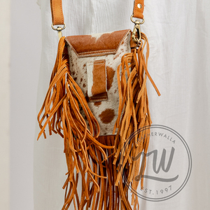 LW Handmade Real Leather Ladies' Handbag Vintage Bohemian Single <b>Strap</b> <b>Shoulder</b> Bag Multi-Color for Spring/Summer - Product Image 5