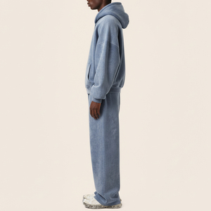 Survêtements Premium pour Hommes, Délavés à l'Acide, Effet Vintage, Impression DTG, Logo, Sweat-shirt et Pantalon de survêtement lourds, 2026 - Product Image 3