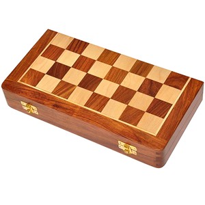 Échiquier pliable en bois fait à la main/échiquier en bois pour enfants et adultes (8x8 pouces) - Product Image 6