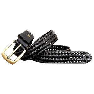 Men's Micro Adjustable Genuine <b>Leather</b> <b>Belt</b> Knitted <b>Braided</b> Design with Brass for Buckle for Casual & Formal Use - Product Image 1