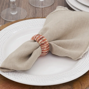 Porte-rond de serviette design rayé classique parfait maison fêtes de mariage restaurant table à manger accessoire porte-papier de soie - Product Image 3