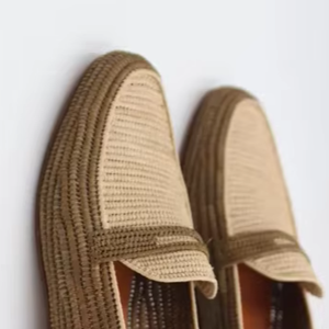 Mariage raphia chaussures hommes, chaussures marocaines raphia, mocassins raphia pour hommes, mocassins raphia à la main, mocassins raphia Premium - Product Image 1