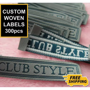 Étiquettes tissées en polyester satiné avec logo de marque personnalisé étiquettes avec pli d'extrémité pour vêtements vêtements fer sur patch tissé - Product Image 3