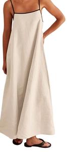 Robes longues en coton et lin élégantes pour femmes, vêtements de fusion ethnique respirants pour les festivals, sorties décontractées et confort d'été - Product Image 5