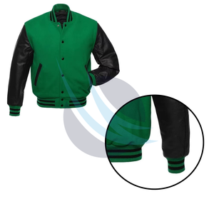 แจ็คเก็ตวาร์ซิตี้แฟชั่นใหม่สำหรับผู้ชาย แบบยูนิเซ็กซ์ สไตล์นักศึกษา  ออกแบบเองได้ แจ็คเก็ตหนังวาร์ซิตี้สำหรับใส่ลำลอง - Product Image 5