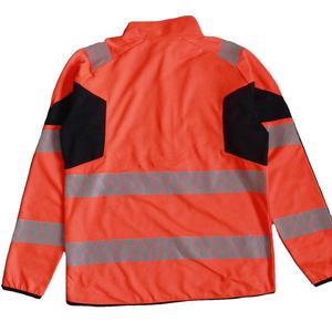 Sweat-shirt de travail à haute visibilité avec fermeture éclair de sécurité pour hommes et femmes, classe 3, bandes réfléchissantes - Product Image 2