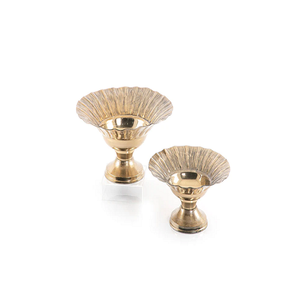 Juego de 2 cuencos de aluminio para bombones Diseño único Forma redonda Frutas secas Dátiles Cuenco para servir a precio barato - Product Image 1