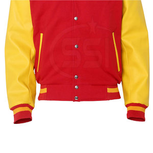 เสื้อแจ็คเก็ตแบบ Letterman ดีไซน์สไตล์เรโทร เย็บอย่างดี เสื้อแจ็คเก็ตสำหรับใส่ภายนอก - Product Image 5
