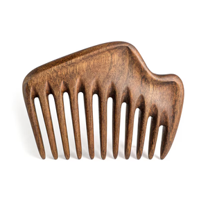 Peine de Madera Artesanal de Diseño Vintage, del Mejor Fabricante, Peine de Madera Natural de Dientes Anchos, Peines de Madera con Logotipo Personalizado Disponibles Aquí - Product Image 2