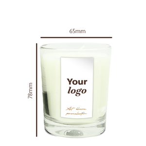 Vela Aromática de Lujo Moderna Hecha a Mano con Flor de Algodón de 15cl, con Logotipo Personalizado, Cera Mixta en Cilindro, Hecho en Francia - Product Image 4