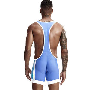 Combinaisons de lutte confortables et extensibles pour hommes, idéales pour l'entraînement, la pratique, la salle de sport, les matchs et les compétitions. - Product Image 4