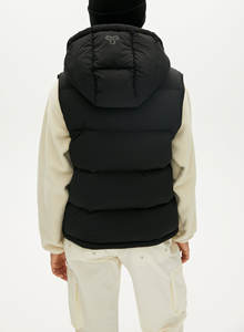 MOVA TEXTILES Vente en gros VESTE PUFFER BRILLANTE - BLEU BEBÉ Hiver Logo personnalisé avec capuche réglable Décontractée - Product Image 2