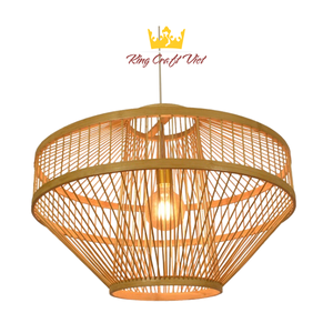 Suspension d'abat-jour en bambou et rotin du Vietnam au design français moderne pour la maison, l'hôtel et le centre de villégiature suspendu au plafond-FBA pour - Product Image 1