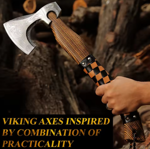 Wholesale Customized Bulk Orders OEM ODM Service Industrial Grade Damascus Steel Tomahawk Hatchet Outdoor Hand Forged <b>Camping</b> - Product Image 3