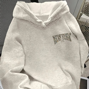 Pull à capuche à motif solide pour hommes Sweat-shirt polaire d'hiver Style uni/vierge Pull-over et sweat-shirts à capuche - Product Image 1