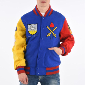 Custom High School Varsity Jacket Cuerpo de lana de cuero Letterman béisbol Bomber Jacket - Product Image 5