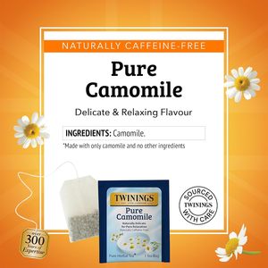 Twinings Pure Camomile Herbal <b>Tea</b> Individually Wrapped Bags, Calming & Delicate, 20 Count (Pack of 6) 120 Teabags - Product Image 3