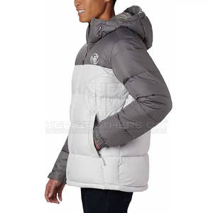 Chaqueta acolchada para hombre con cuello levantado y logotipo frontal Acolchado térmico transpirable para clima frío extremo - Product Image 3