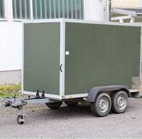 Remorque à plateau fermé WM Meyer WM C100 à essieu simple, la plus vendue, pour le transport de marchandises